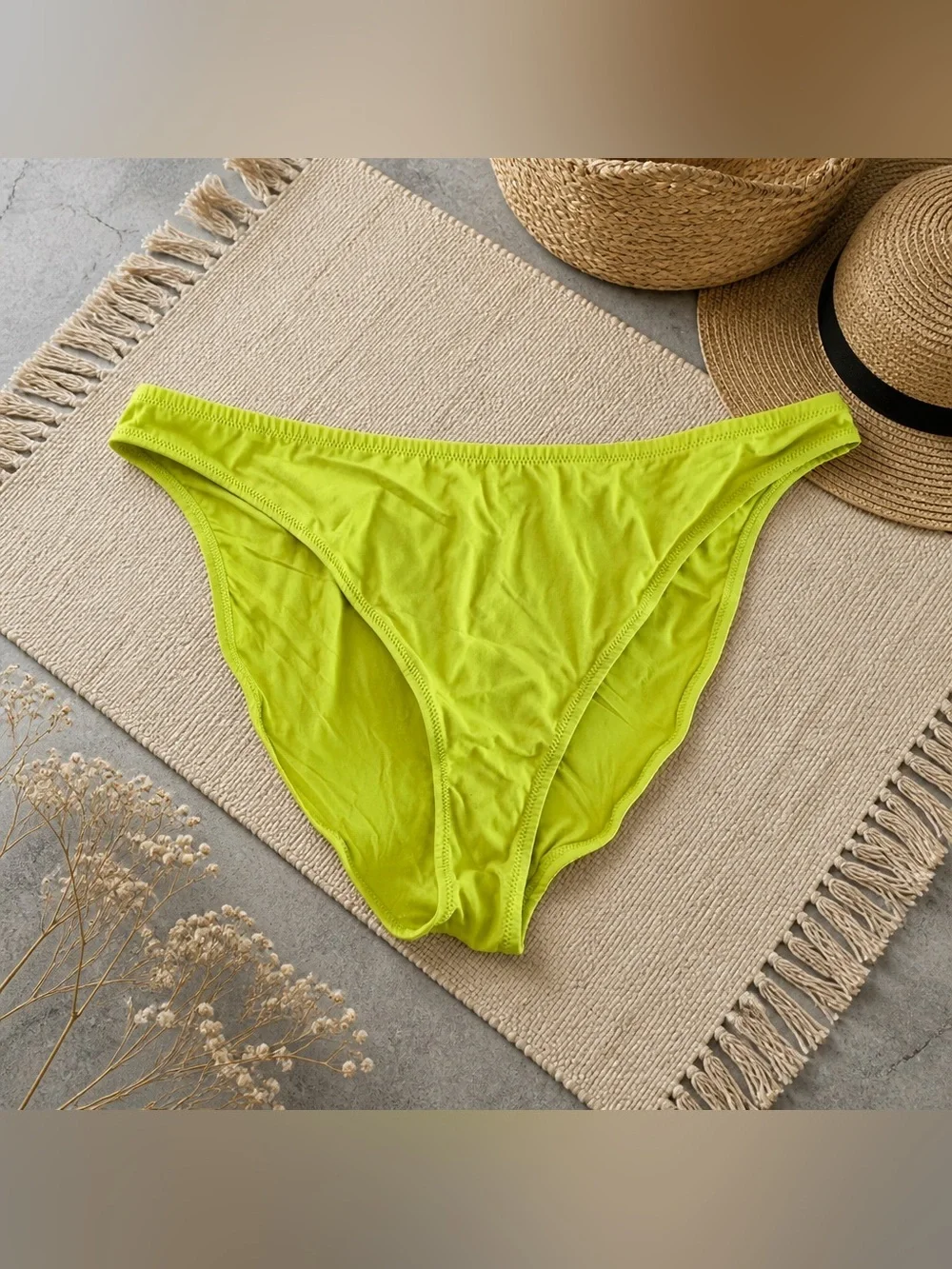 NWT SKIMS Plus Size Recycled Swim Mid Coverage Bottom Color Citrus - Size 3XL